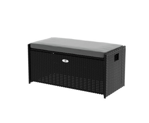 Gardeon Outdoor Storage Bench Box Garden Sheds Tools Wicker Cushion Patio Chair