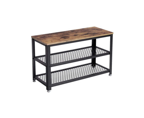 VASAGLE 3 Tier Shoe Storage Bench 73cm Length